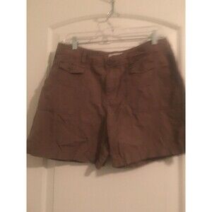 Cherokee Women's Casual Shorts 1pc Zip Button Pockets Size 12 Brown